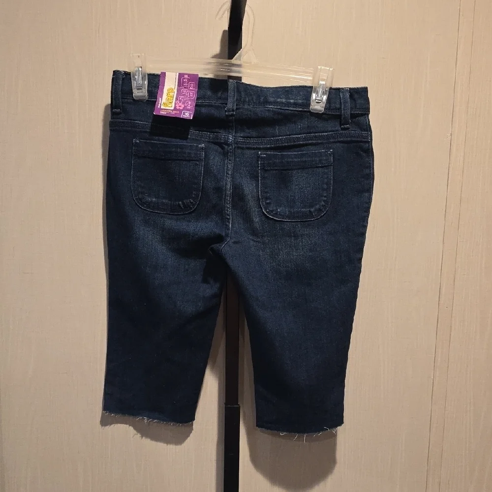 (J7) Old Navy Flare Dark Blue Shorts, Sz 16 Girls